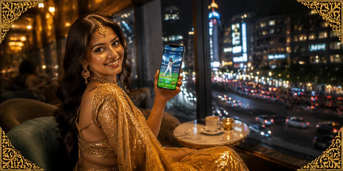 Mobile user enjoying cricket betting in India